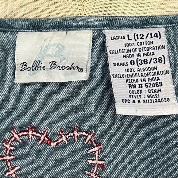 Vintage Denim Barnyard Farm Teacher Vest - Picture 9 of 10